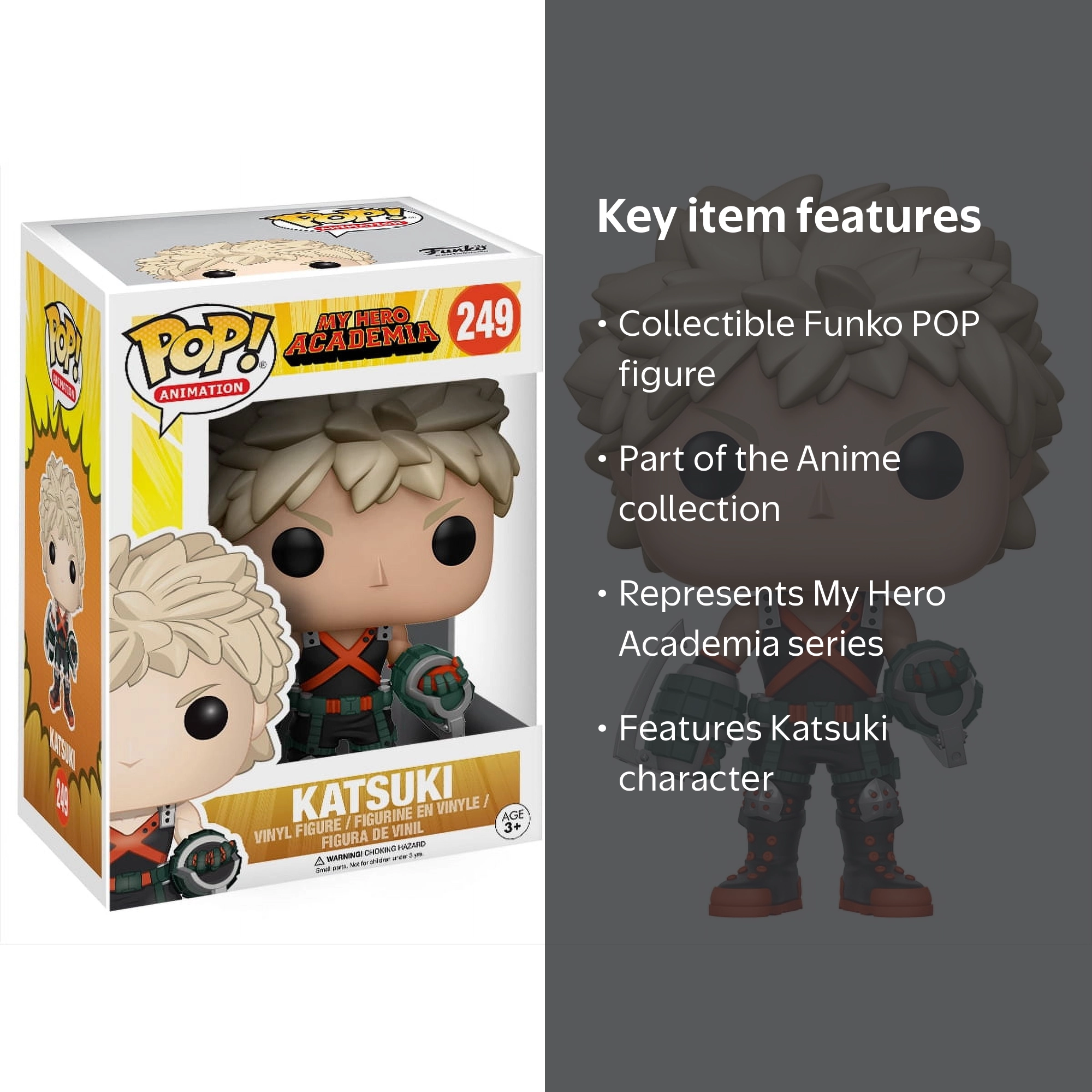 Funko, My Hero Academia, Katsuki Funko POP, Black, ST - Walmart.com