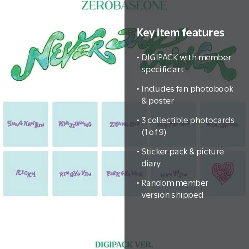 Zerobaseone - Never Say Never [DIGIPACK ver.] - CD - Walmart.com