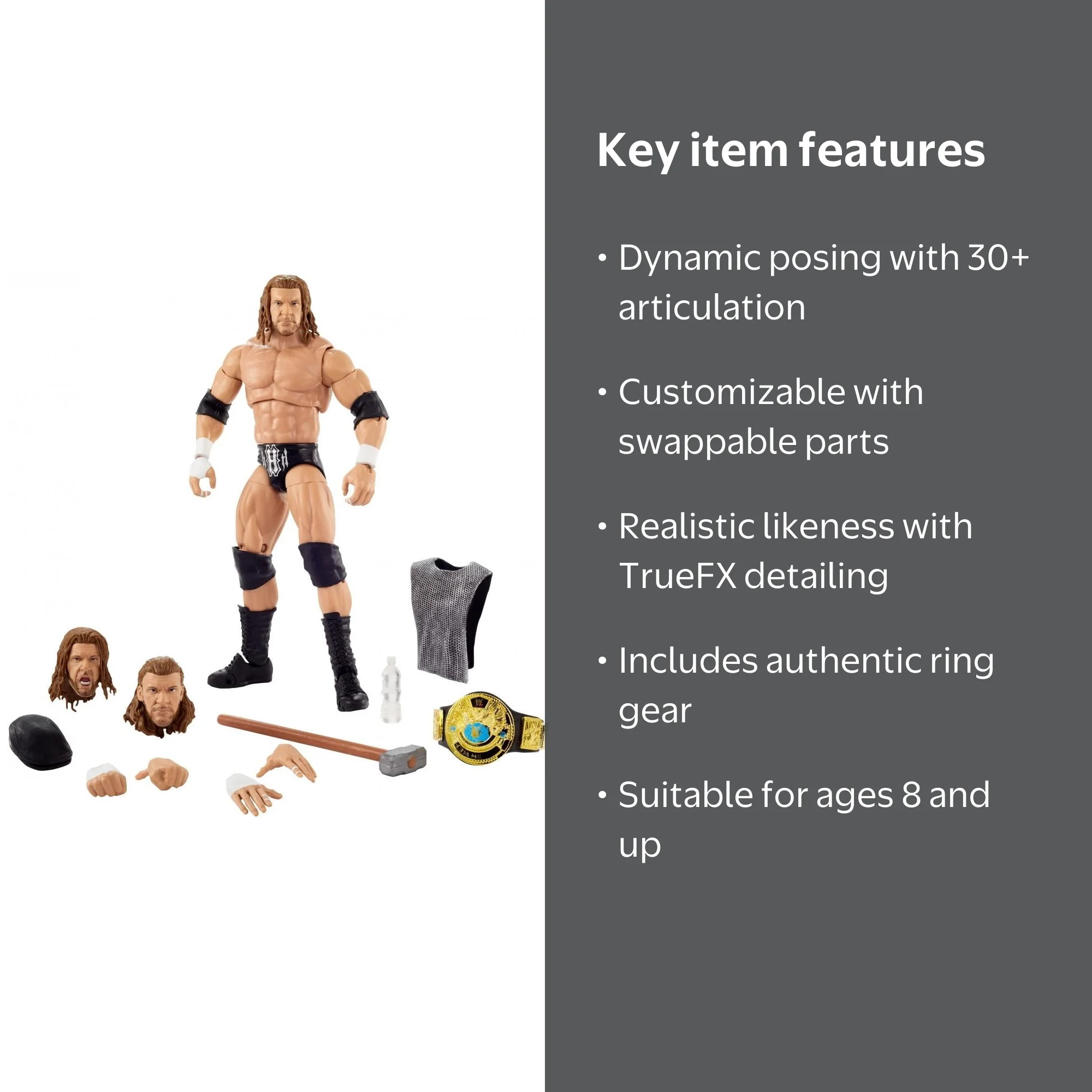 WWE Wrestling Ultimate Edition Triple H Action Figure - Walmart.com