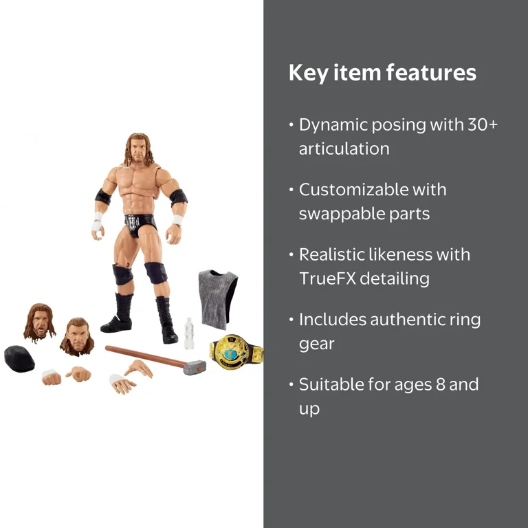 WWE Wrestling Ultimate Edition Triple H Action Figure - Walmart.com