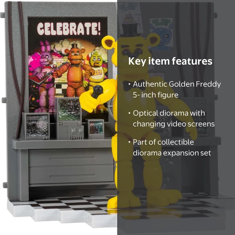 Jazwares, Five Nights at Freddy‚Äôs Golden Freddy Figure, 5-inch