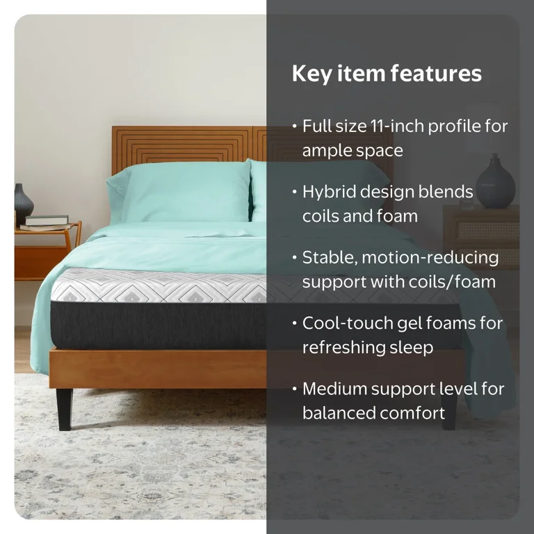 Sealy Essentials Cool-Touch 11” Hybrid Medium-Feel Full Mattress