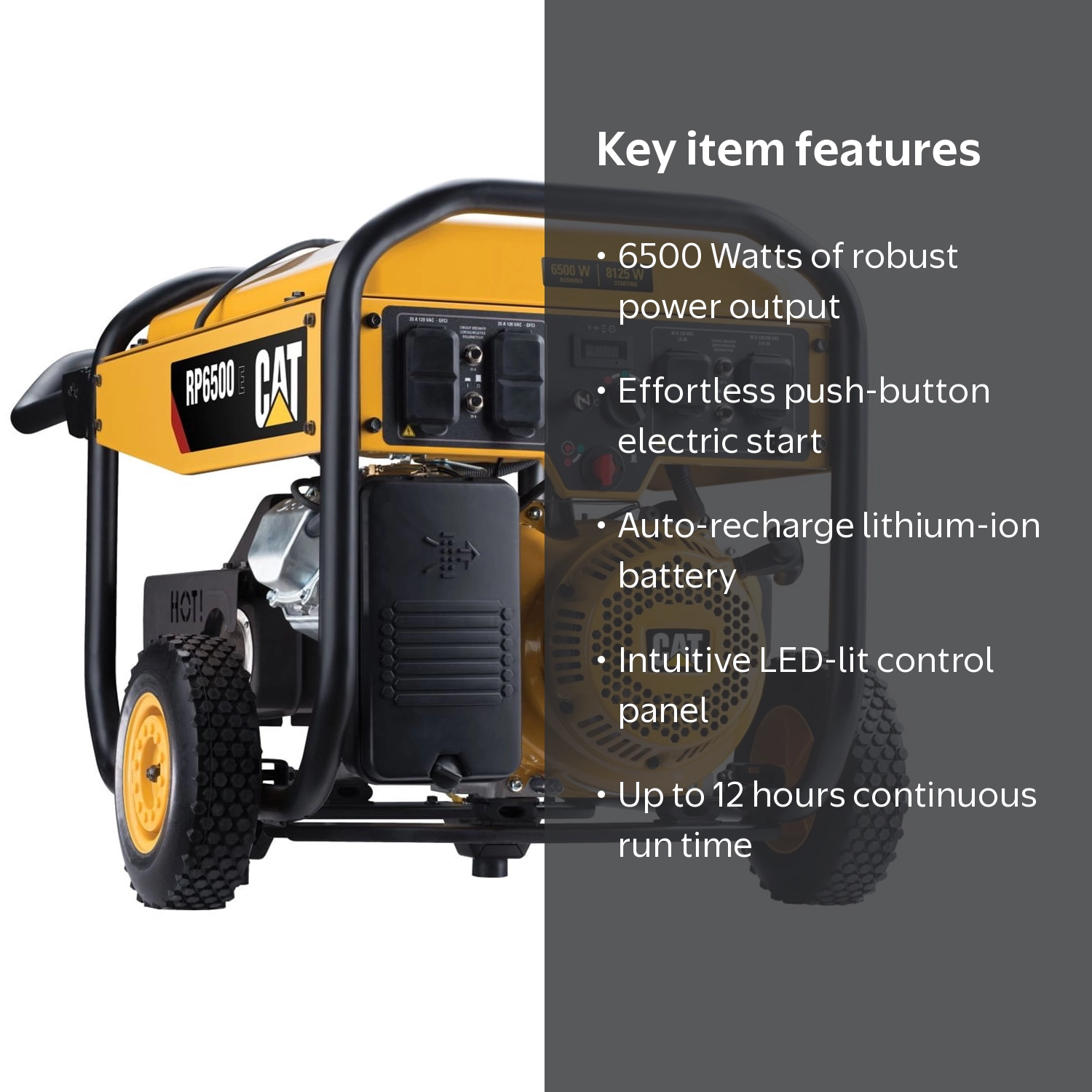 Caterpillar RP6500 E 6500 Watts Electric Start Multi Use Portable