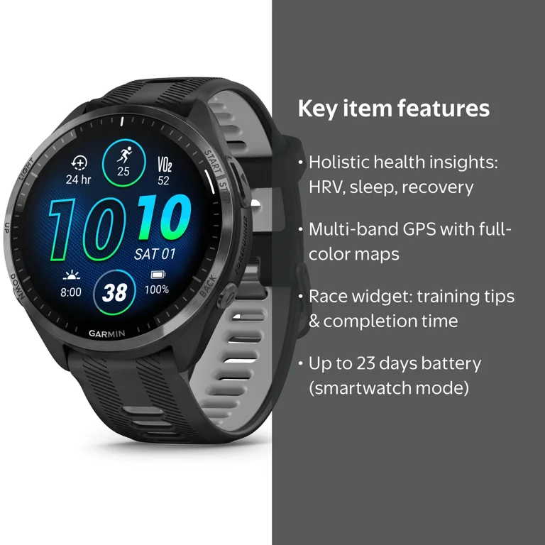 Garmin Forerunner 965 GPS Smartwatch, AMOLED Display, Training