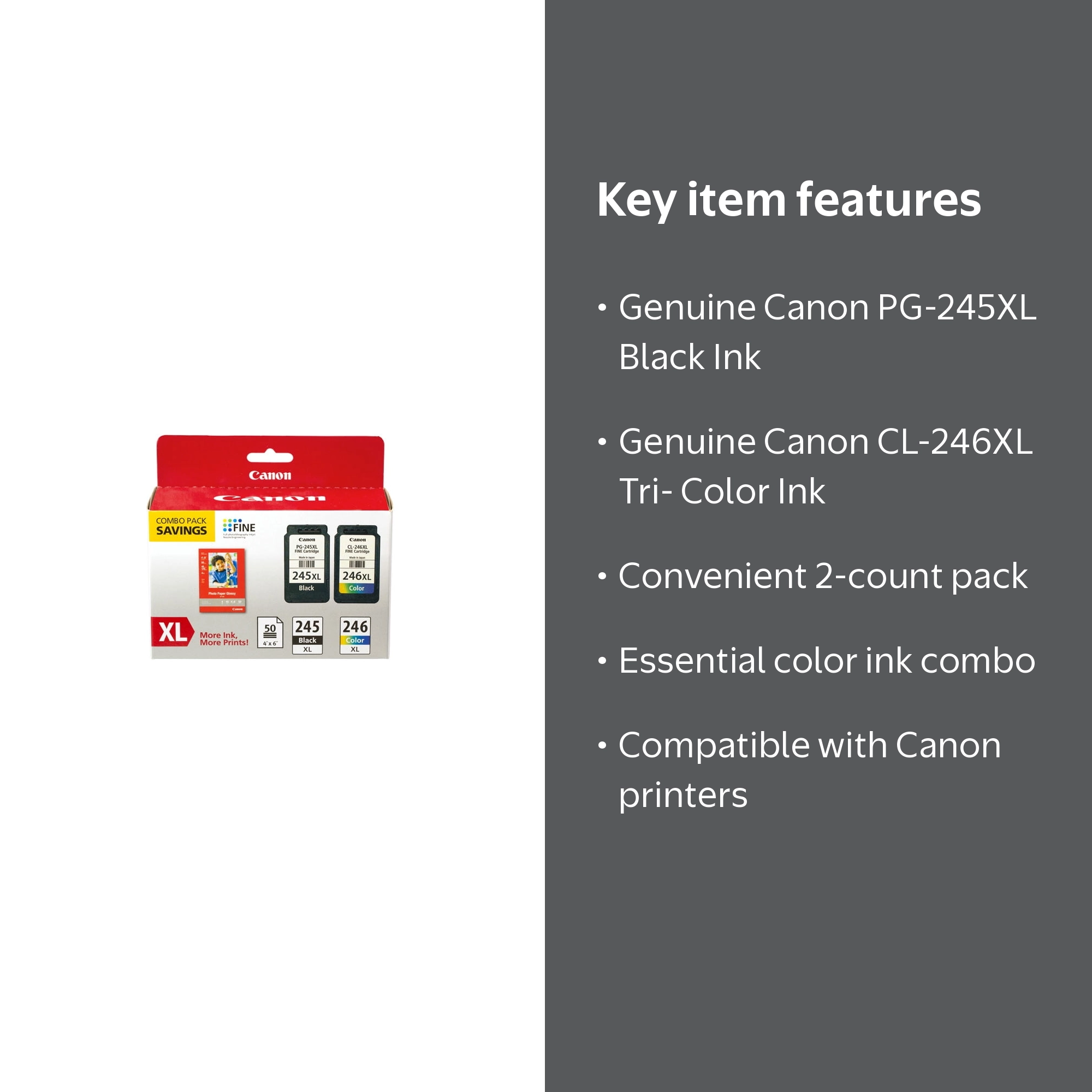 Canon PG-245XL/CL-246XL Ink Cartridge Combo Pack, 2ct - Walmart.com
