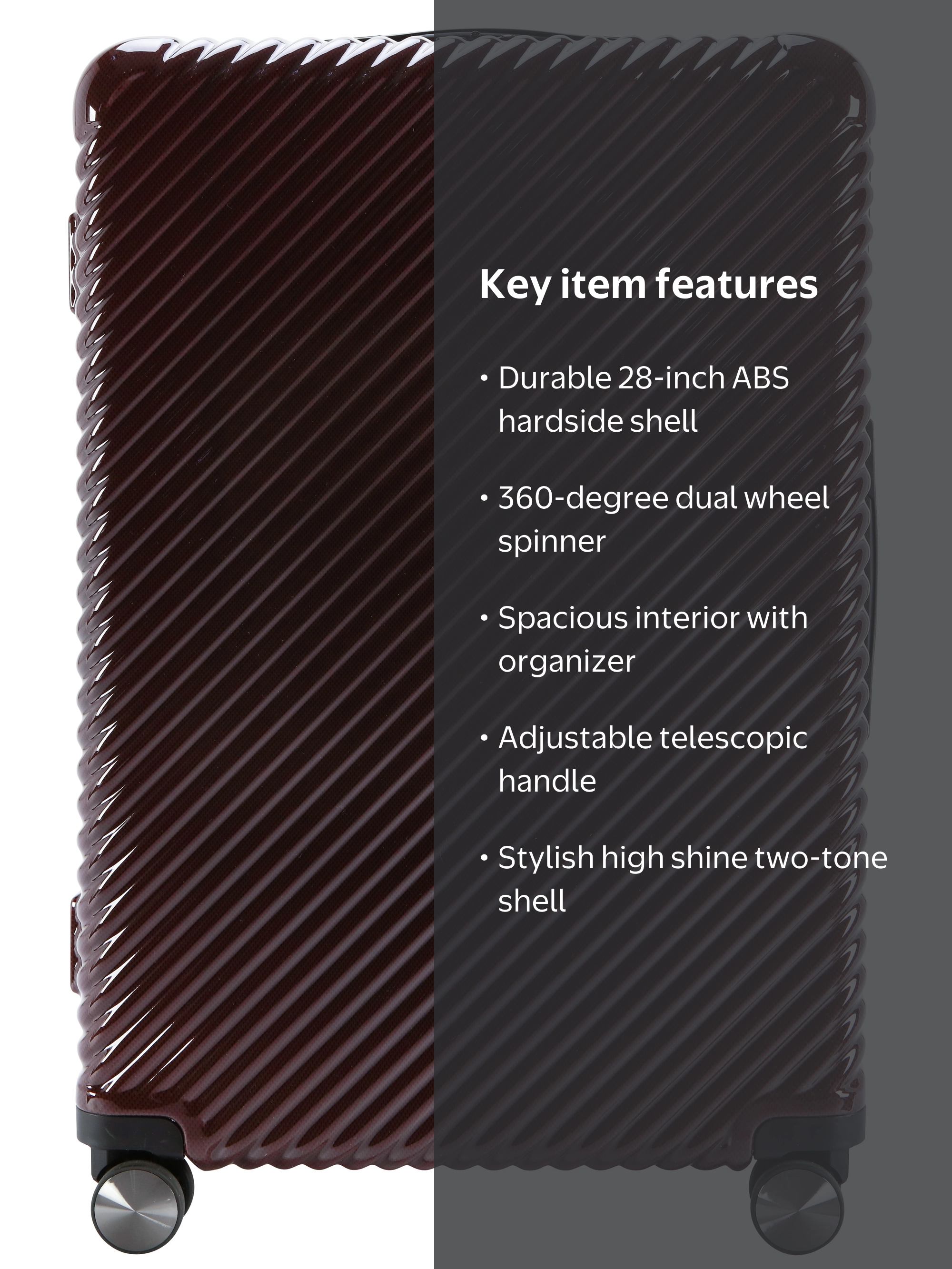 Ecotech Veer 28-inch Hardside Spinner Luggage, Chocolate, Durable