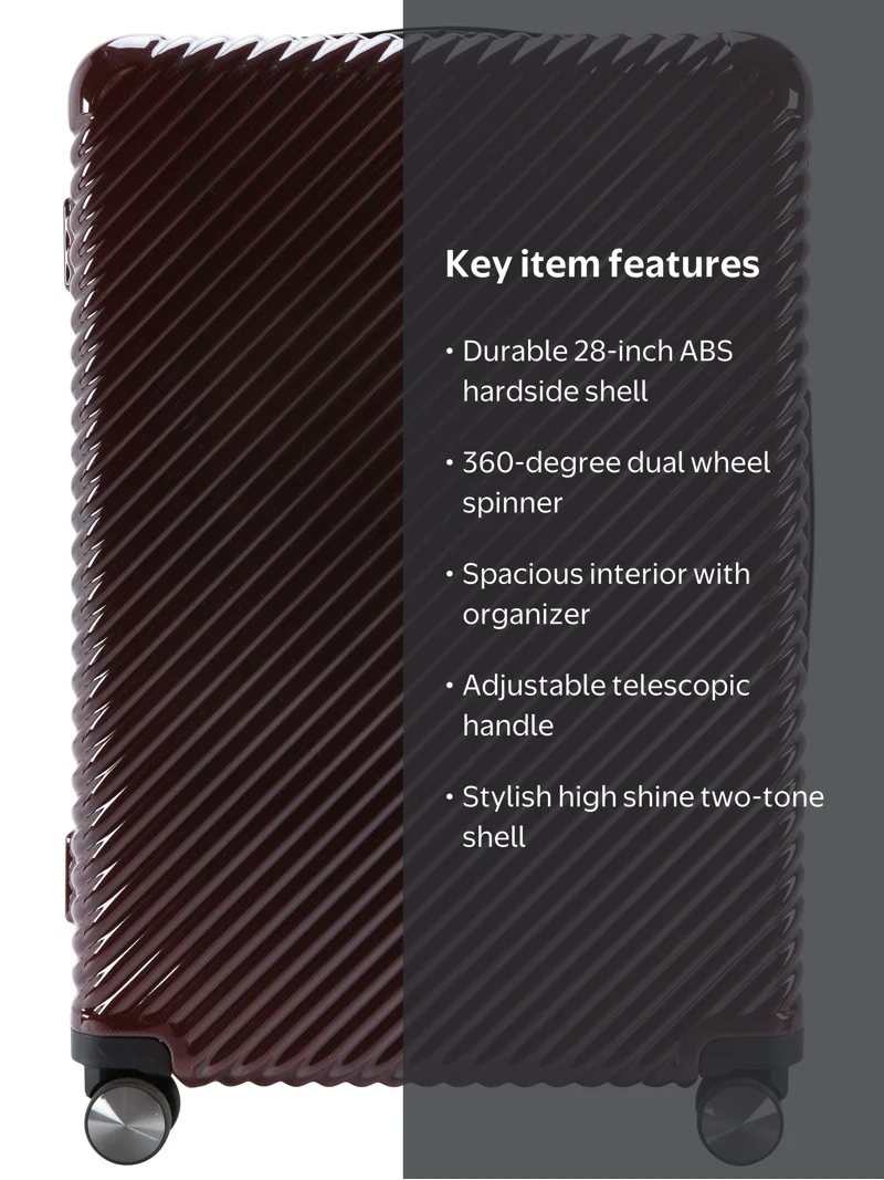 Ecotech Veer 28-inch Hardside Spinner Luggage, Chocolate, Durable