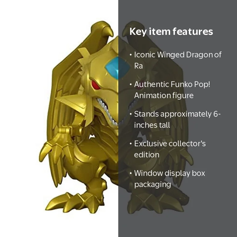 Exclusive Funko Pop! Winged Dragon of Ra 6 inch Figure 1098