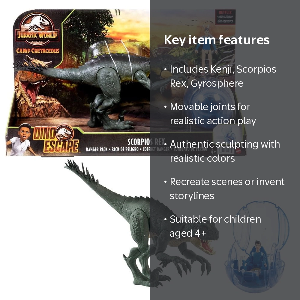 Mattel Jurassic World Camp Cretaceous Kenji & Scorpios Rex Figures