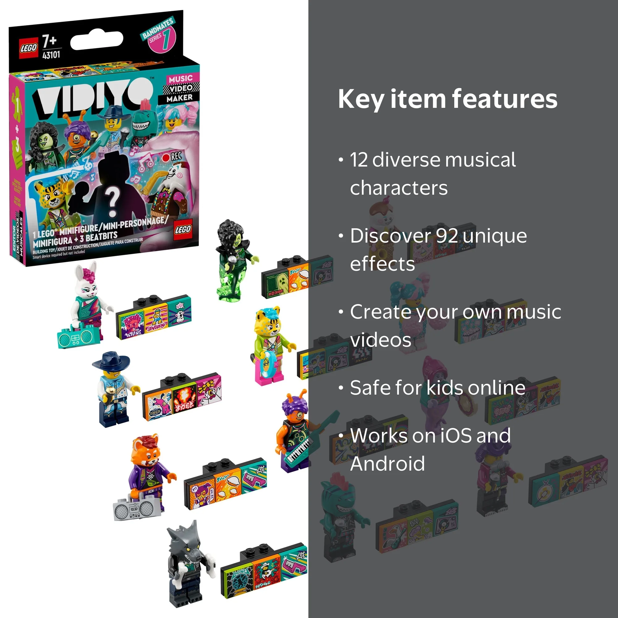 LEGO, VIDIYO Bandmates 43101 Building Toy, Inspire Kids to Create
