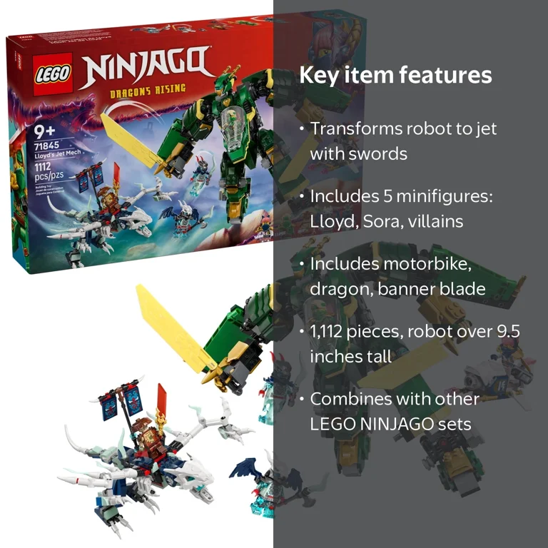 LEGO, Lloyd's Jet Mech Building Toy, 71845, 1112 Pieces - Walmart.com
