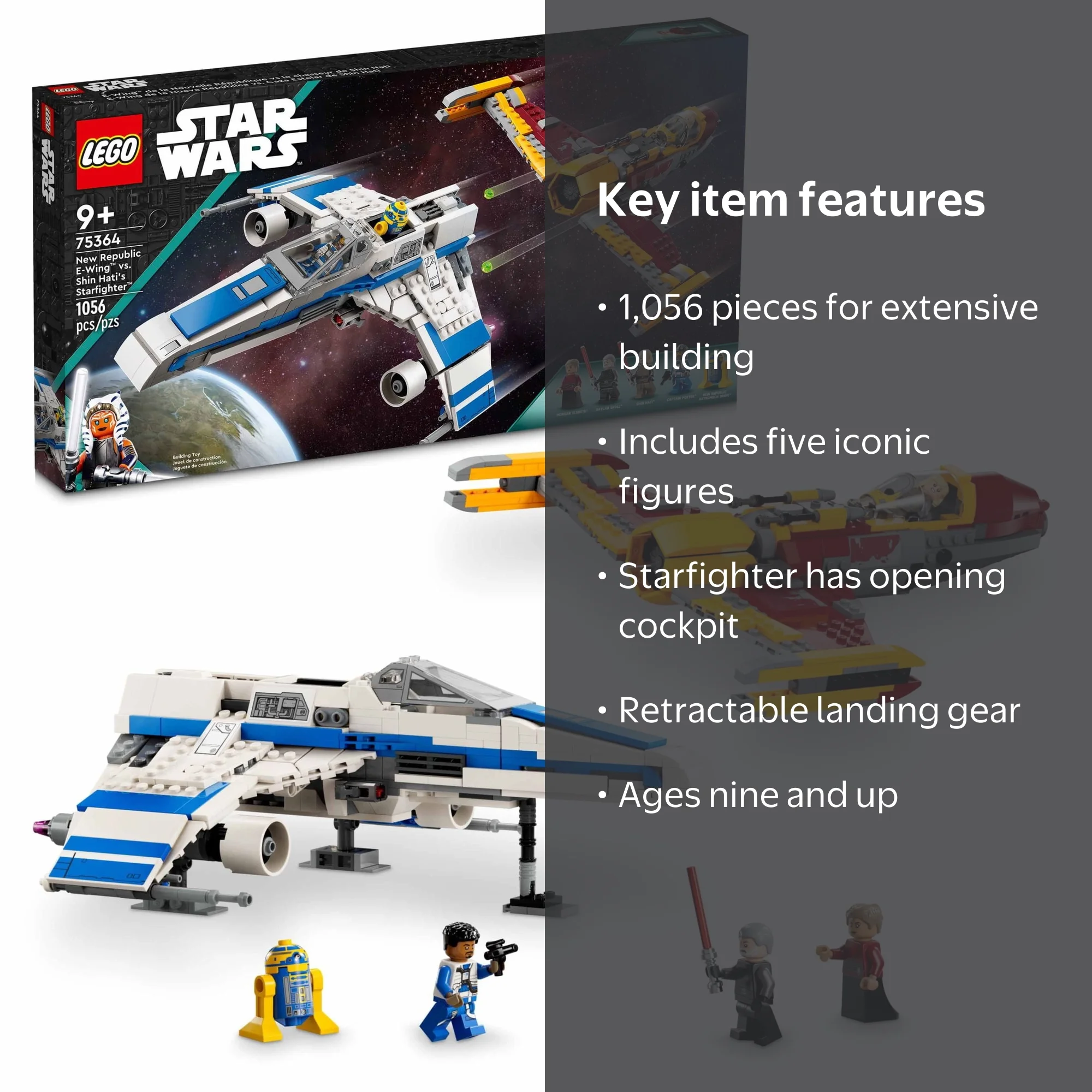 LEGO Star Wars: Ahsoka's New Republic E-Wing vs Shin Hati's