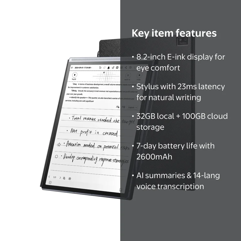 iFLYTEK AINOTE Air 2, 8.2-inch AI Note-Taking Tablet, Writing