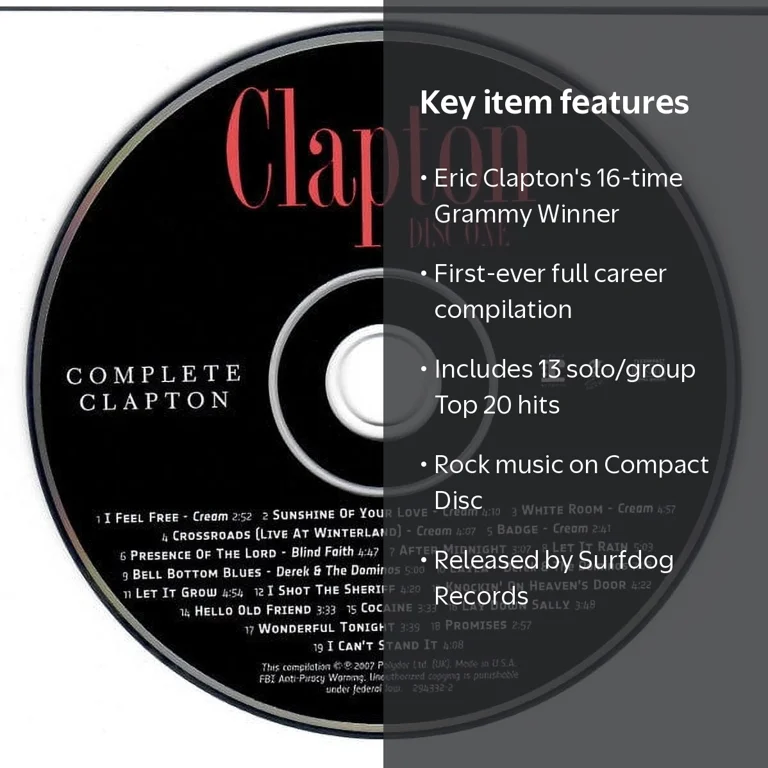 Surfdog Records, Eric Clapton - Complete Clapton - CD, 16-time