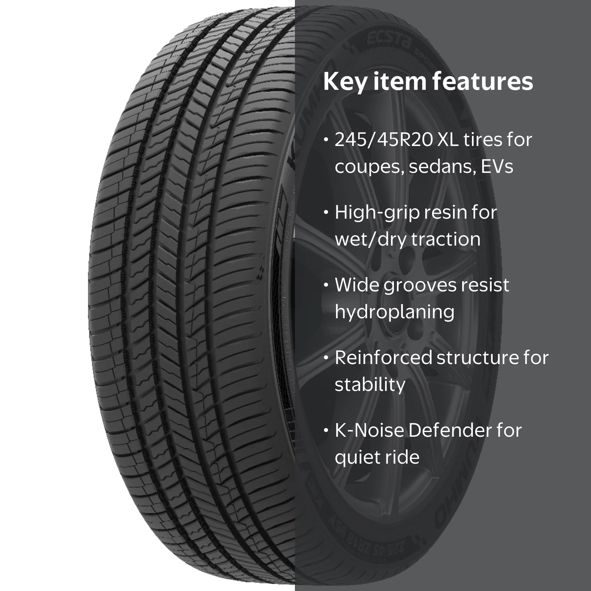 Kumho Ecsta Sport A S PA71 245/45R20 103Y XL Passenger Tire