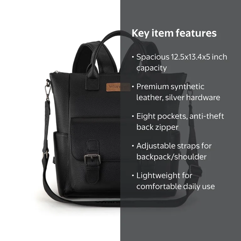 Montana West, Wrangler Backpack Purse for Women, Medium Size 