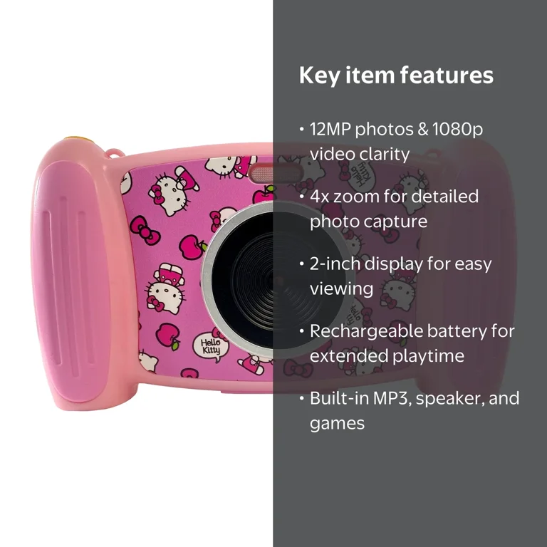 Hello Kitty Accutime Kids Interactive Digital Camera with MP3