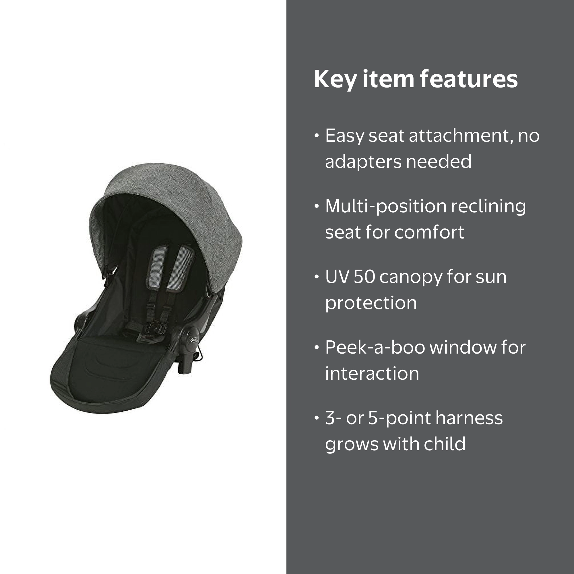 Graco Uno2Duo Stroller Second Seat, Ellington - Walmart.com