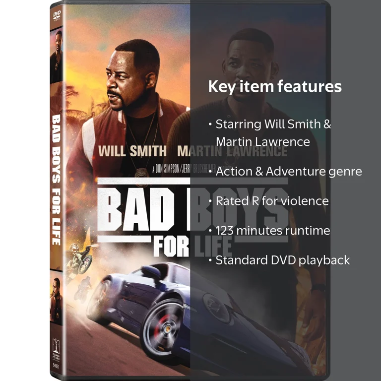 Sony, DVD, Bad Boys for Life, Action & Adventure, R Rated