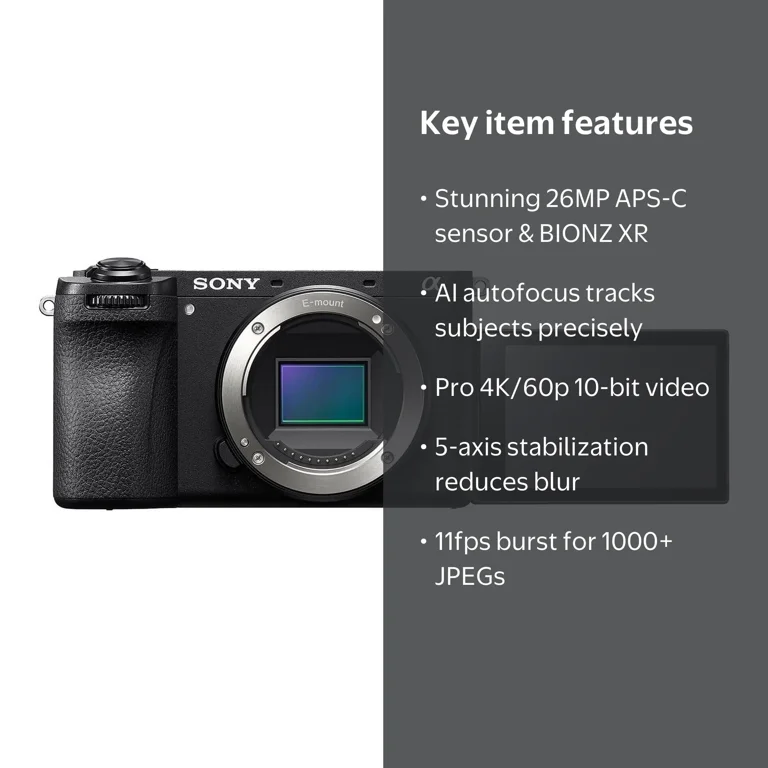 Sony Alpha ILCE-6700 26 Megapixel Mirrorless Camera Body, APS-C