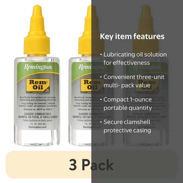 Remington (3 Pack) Plastic Squeeze Oil 1oz Bottle Clamshell