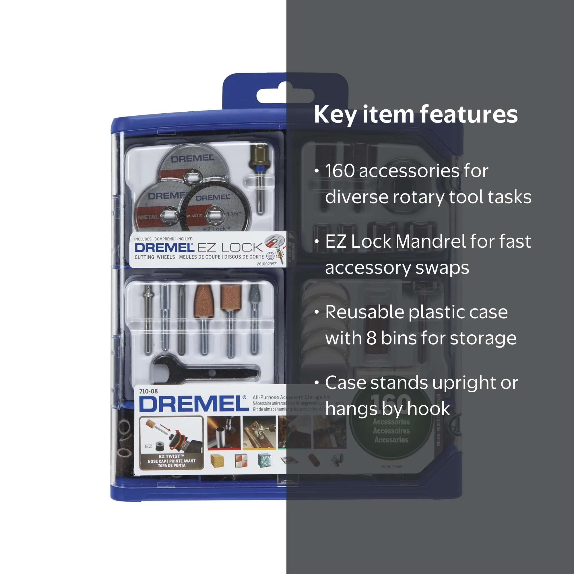 Dremel (ドレメル）710-08 All-Purpose Rotary Accessory Kit 160-Piece [並行輸入品] Dremel 710-08 160-Piece Rotary Tool Accessory Kit with Plastic