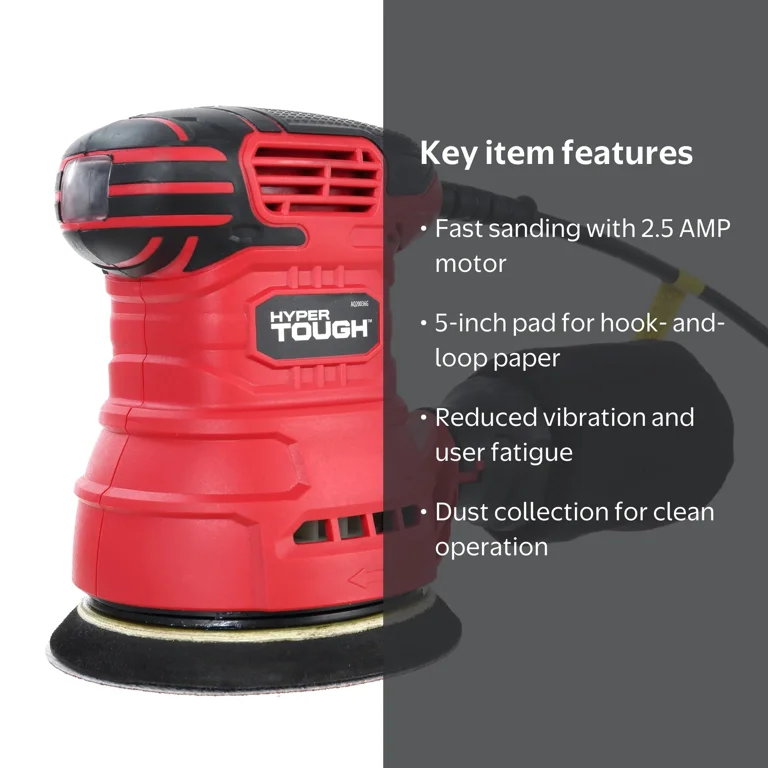 Hyper Tough 2.5-Amp Orbital Sander, 5-Inch, AQ20036G - Walmart.com