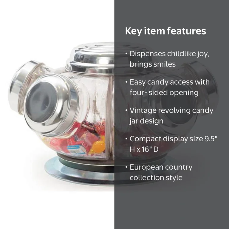 Deco Home Vintage Revolving Candy Jars - Walmart.com