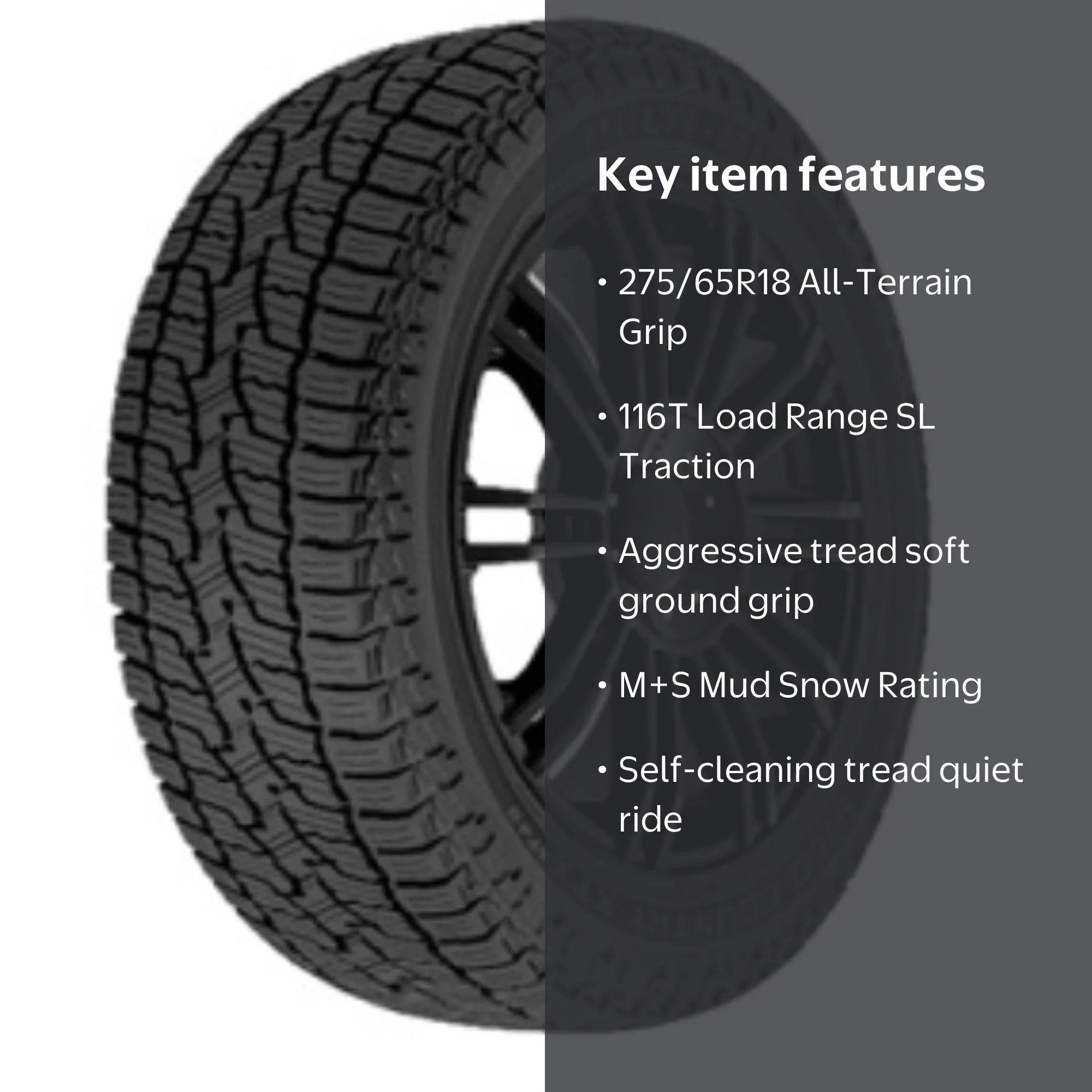 Multi-Mile Wild Country XTX AT4S SUV Tire, All Terrain, 275/65R18
