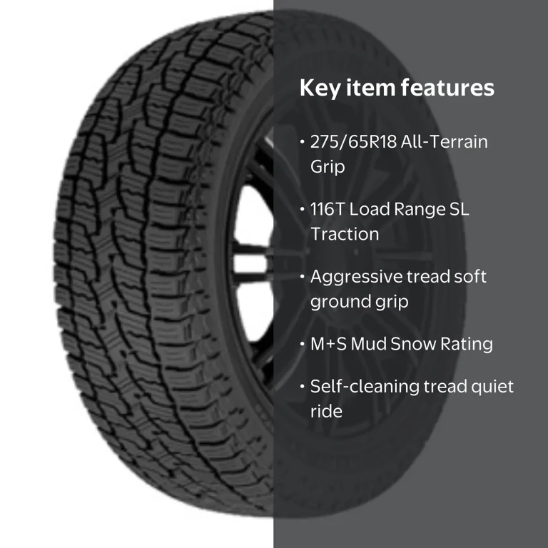 Multi-Mile Wild Country XTX AT4S SUV Tire, All Terrain, 275/65R18