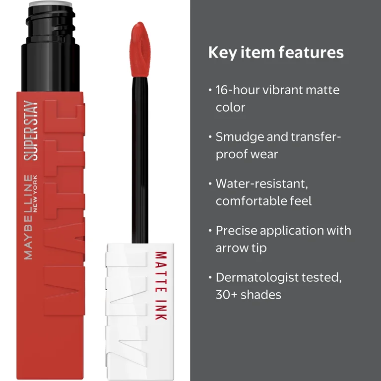 Maybelline Super Stay Matte Ink City Edition Liquid Lipstick, Self