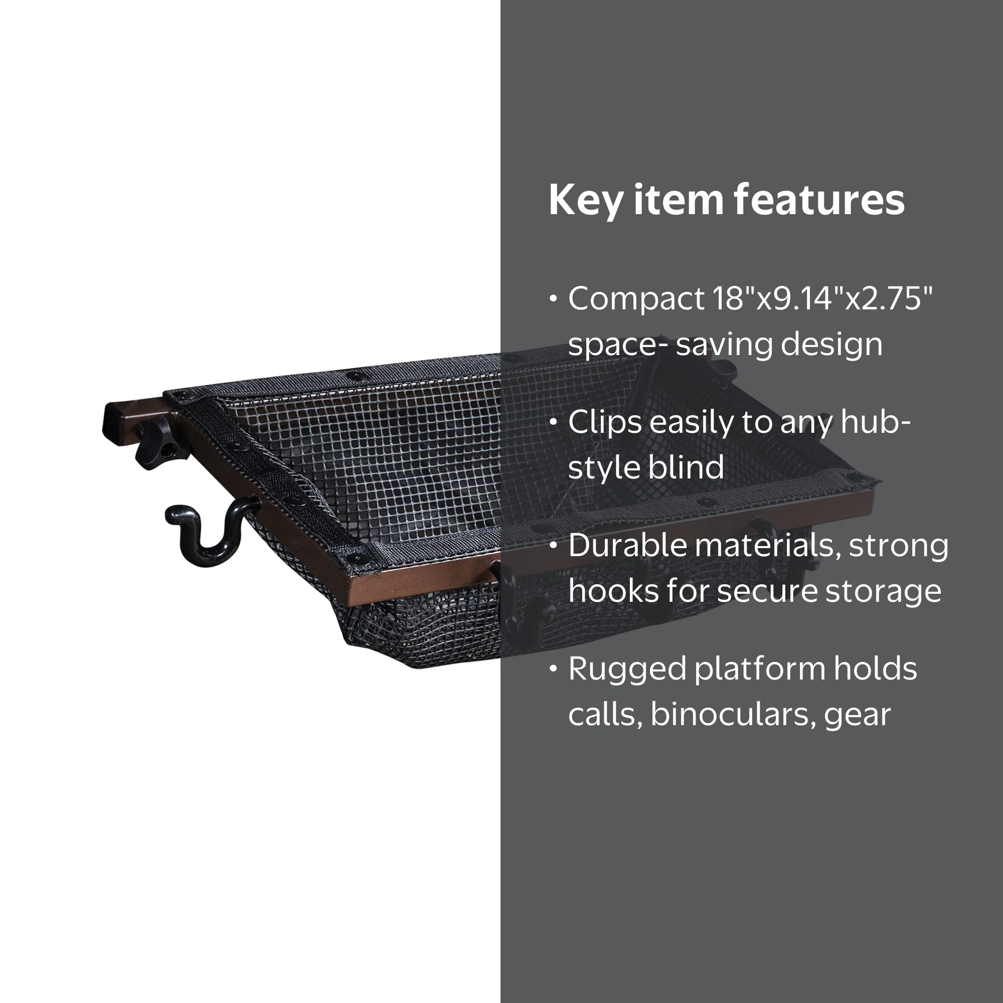 Mossy Oak Deluxe Blind Shelf Organizer, Hunting Storage Accessory