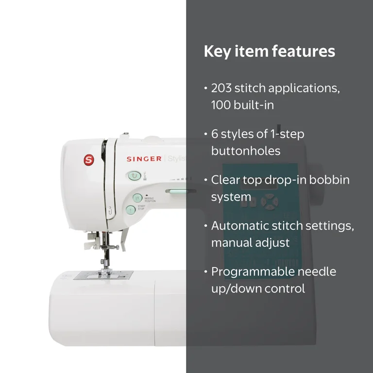 Singer Quantum Stylist 7258 Sewing Machine, Computerized with Easy