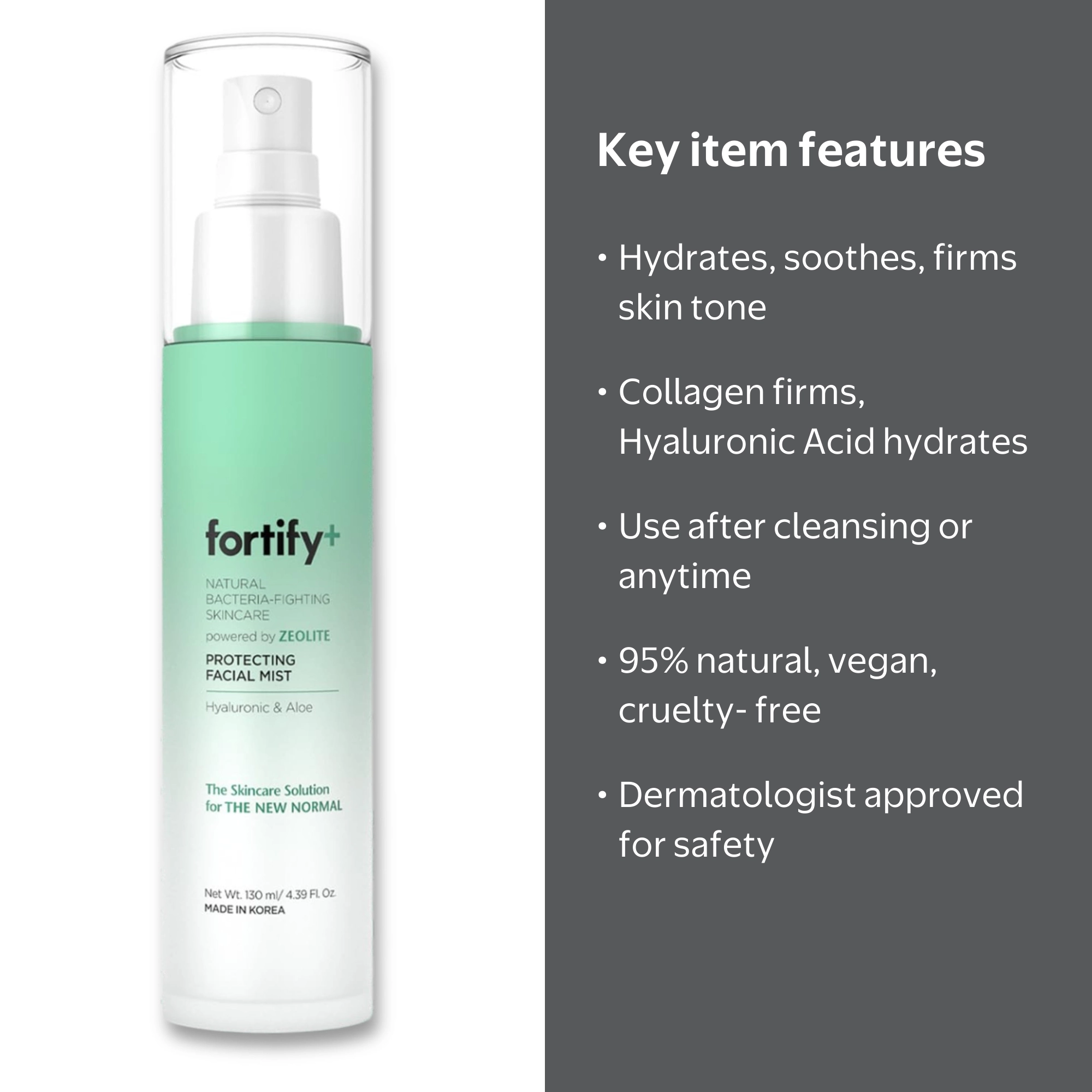 Fortify Skincare Collagen, Hyaluronic Acid & Niacinamide Face Mist