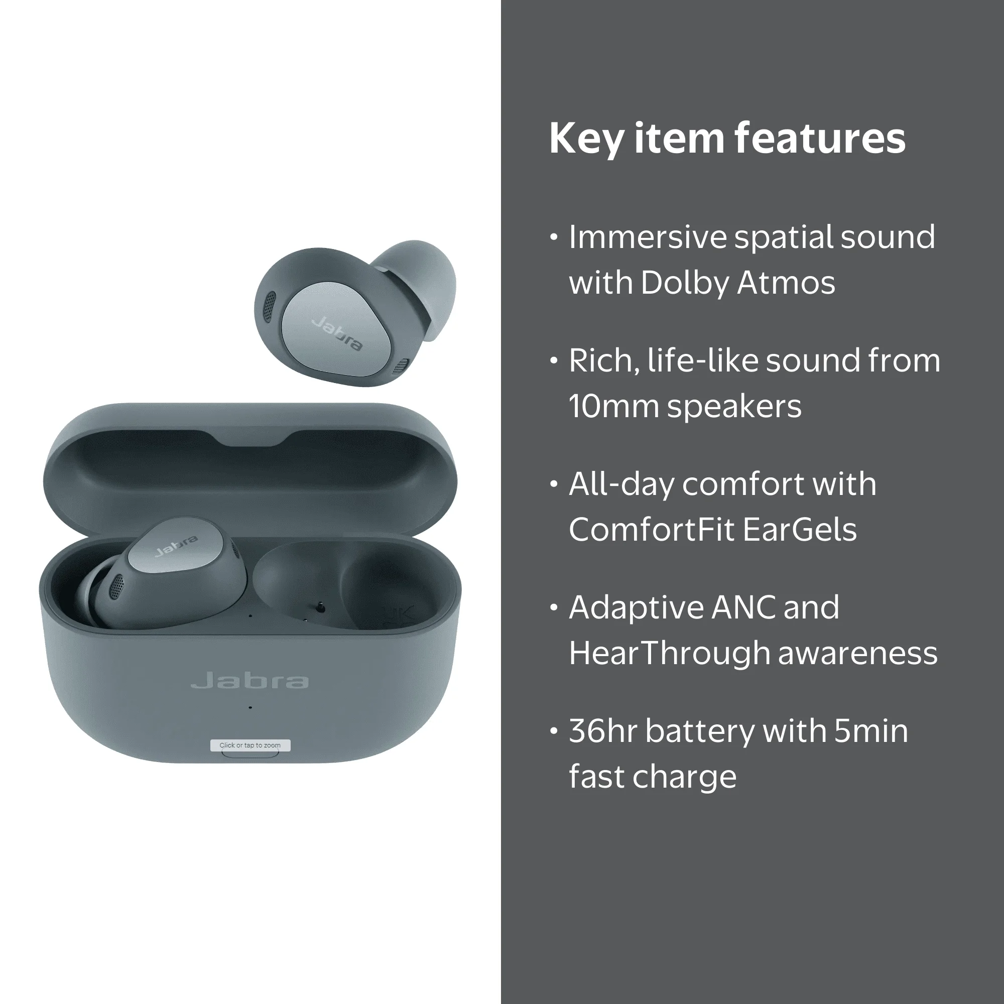 Jabra - Elite 10 Gen 2 Dolby Atmos Noise Cancelling Wireless In