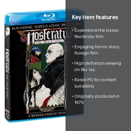 SDS, Nosferatu the Vampyre, 1979 Blu-ray Horror, Foreign, Rated PG
