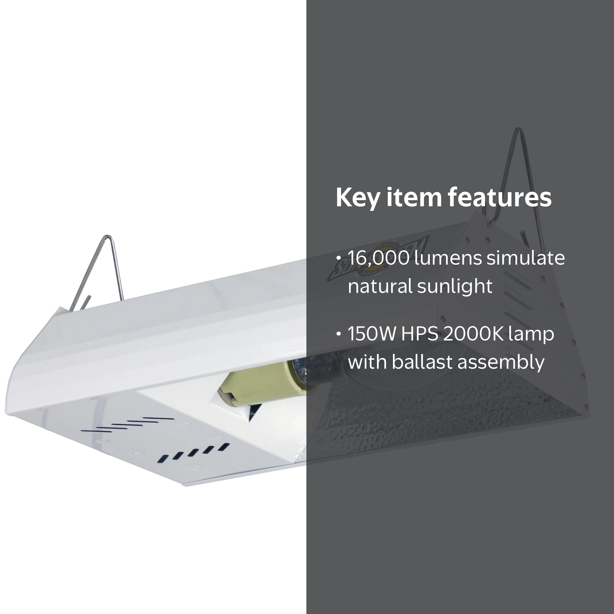 Sun System Indoor Vegetable Plant Lamp, 150W Hydroponic Grow Light