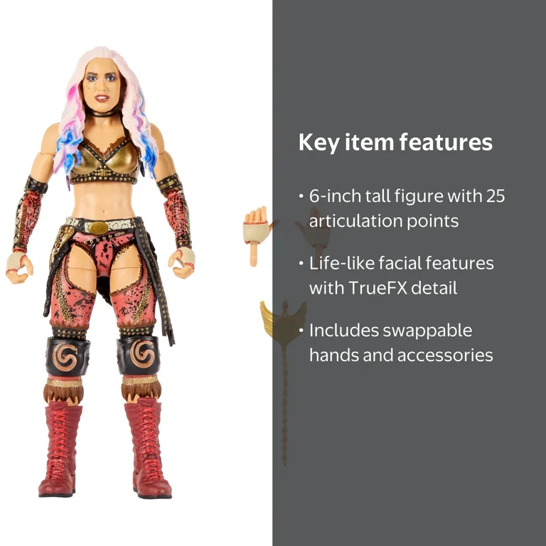 WWE, Elite Giulia Action Figure, Series 125, 6 inch, Multicolor