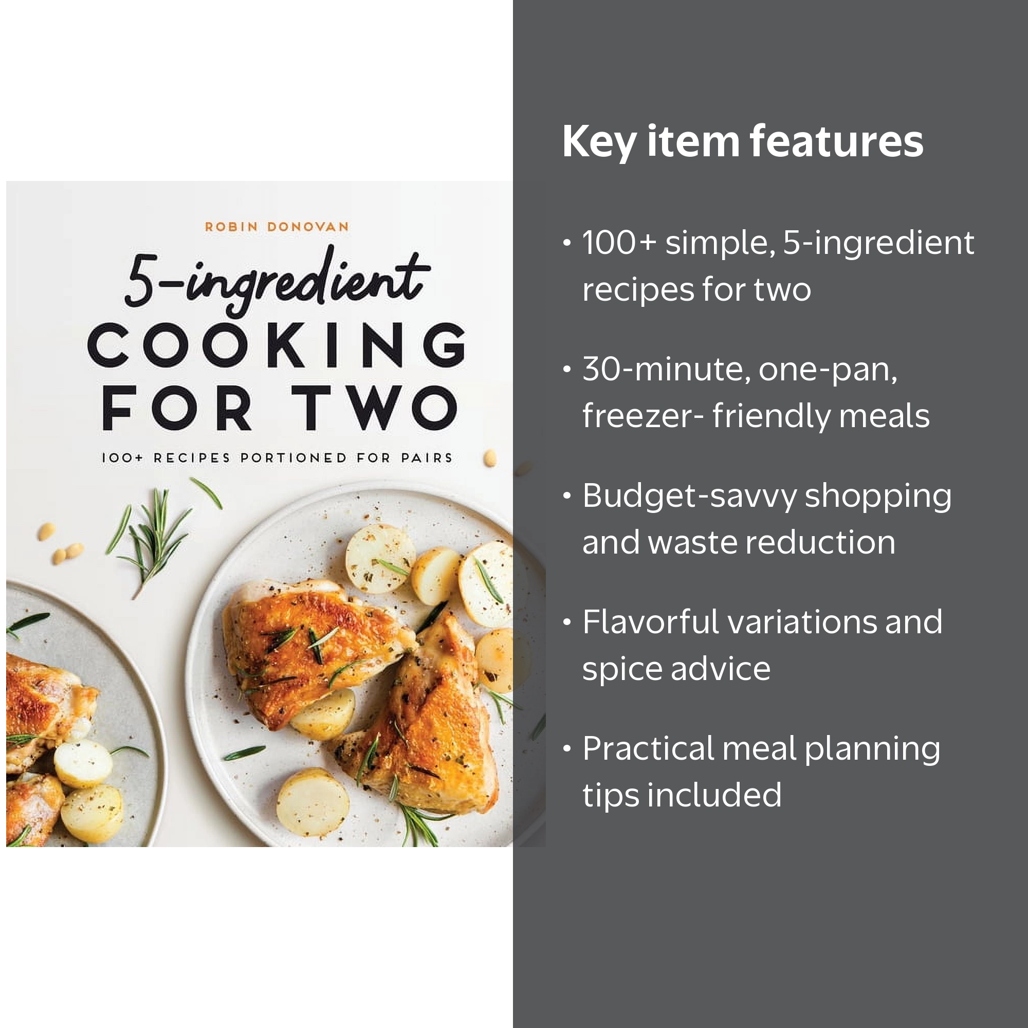 Robin Donovan, Cookbook, 5-Ingredient Cooking for Two, 100 Recipes