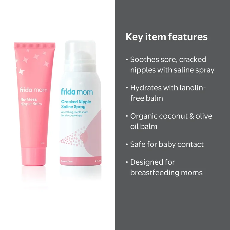 Frida Mom Sore Nipples Relief Kit with Soothing Spray and Balm