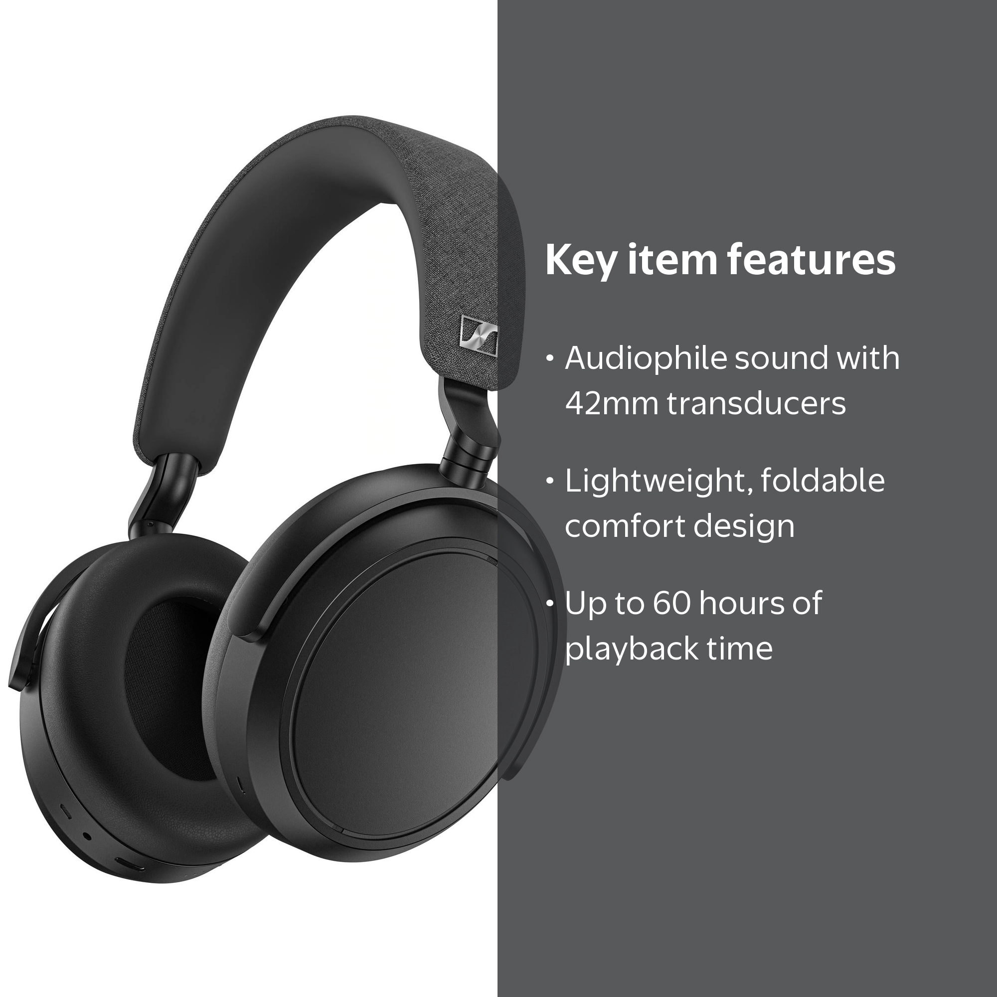 Sennheiser Momentum 4 Wireless Headphones, Adaptive Noise