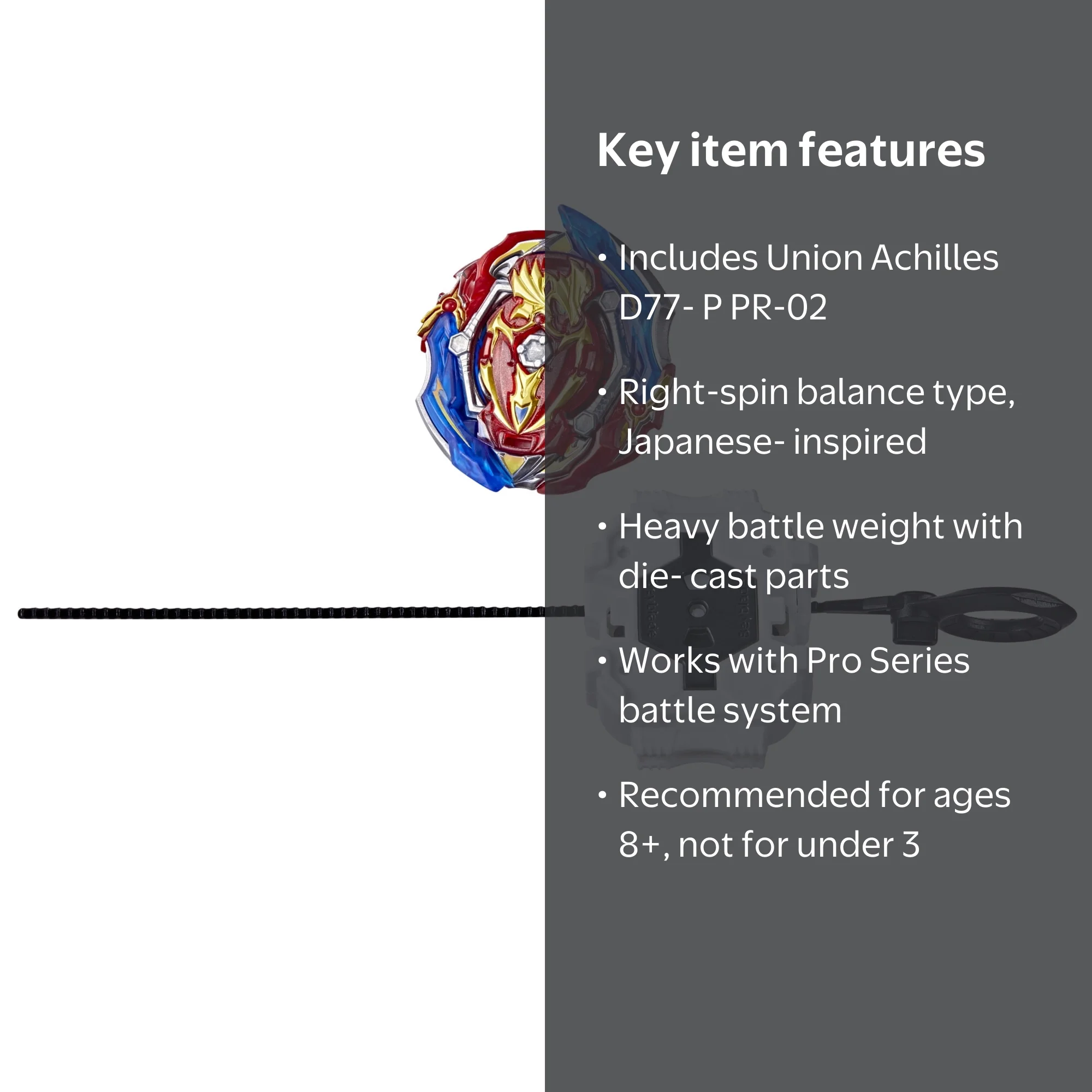 Beyblade Burst Pro Series Union Achilles Spinning Top Starter Pack