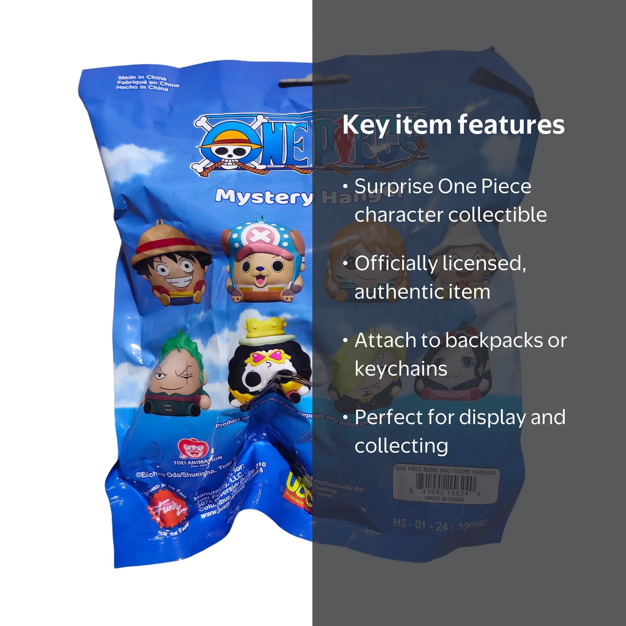 ONE PIECE　グッズ One Piece Mystery Hangers One Blind Bag - Walmart.com