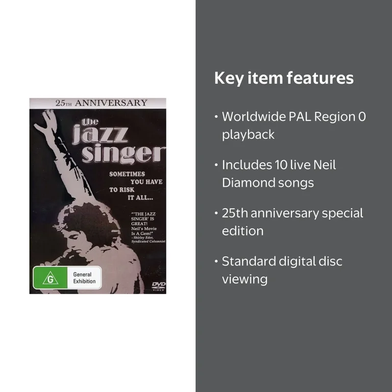 La Entertainment, The Jazz Singer DVD, 25th Anniversary, PAL