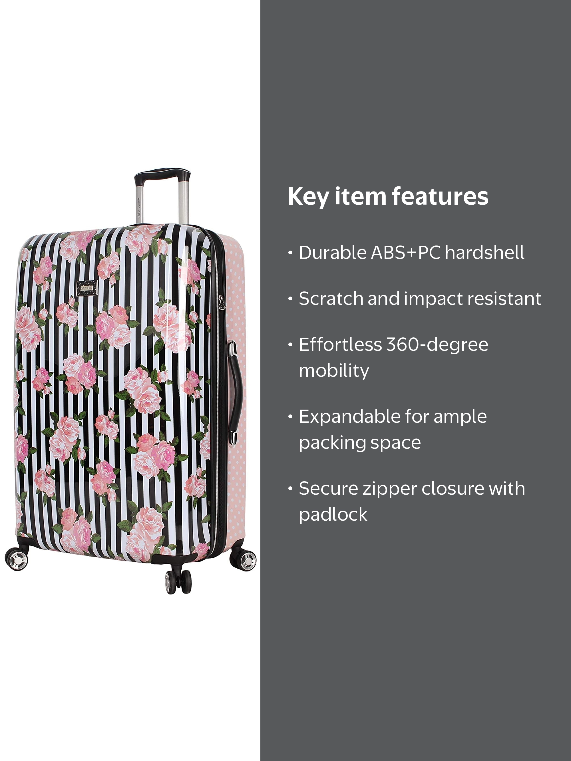 ネジの外れてるAB型　BETSEY JOHNSON キャリーバッグ Betsey Johnson 30in Luggage - Lightweight, Expandable Hardside