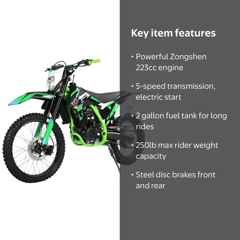 X-Pro Titan 250cc Dirt Bike with LED light Zongshen Engine Pit