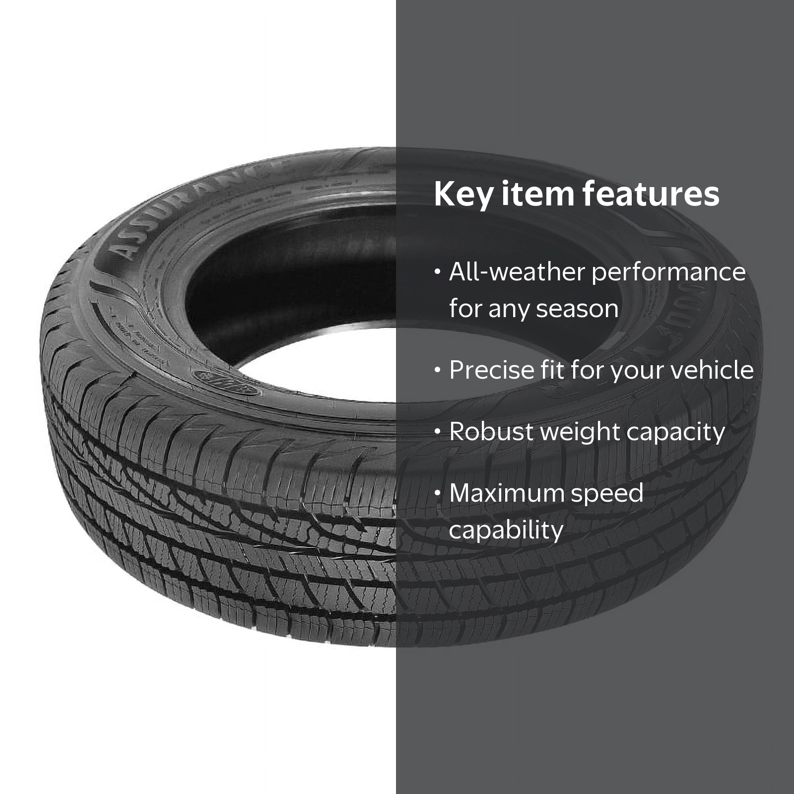 Goodyear Assurance Weatherready All-Season Tire, 205/55R16 91H