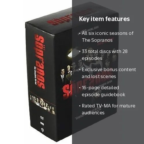 SDS, The Sopranos: The Complete Series, 33 Discs, DVD New Box Art