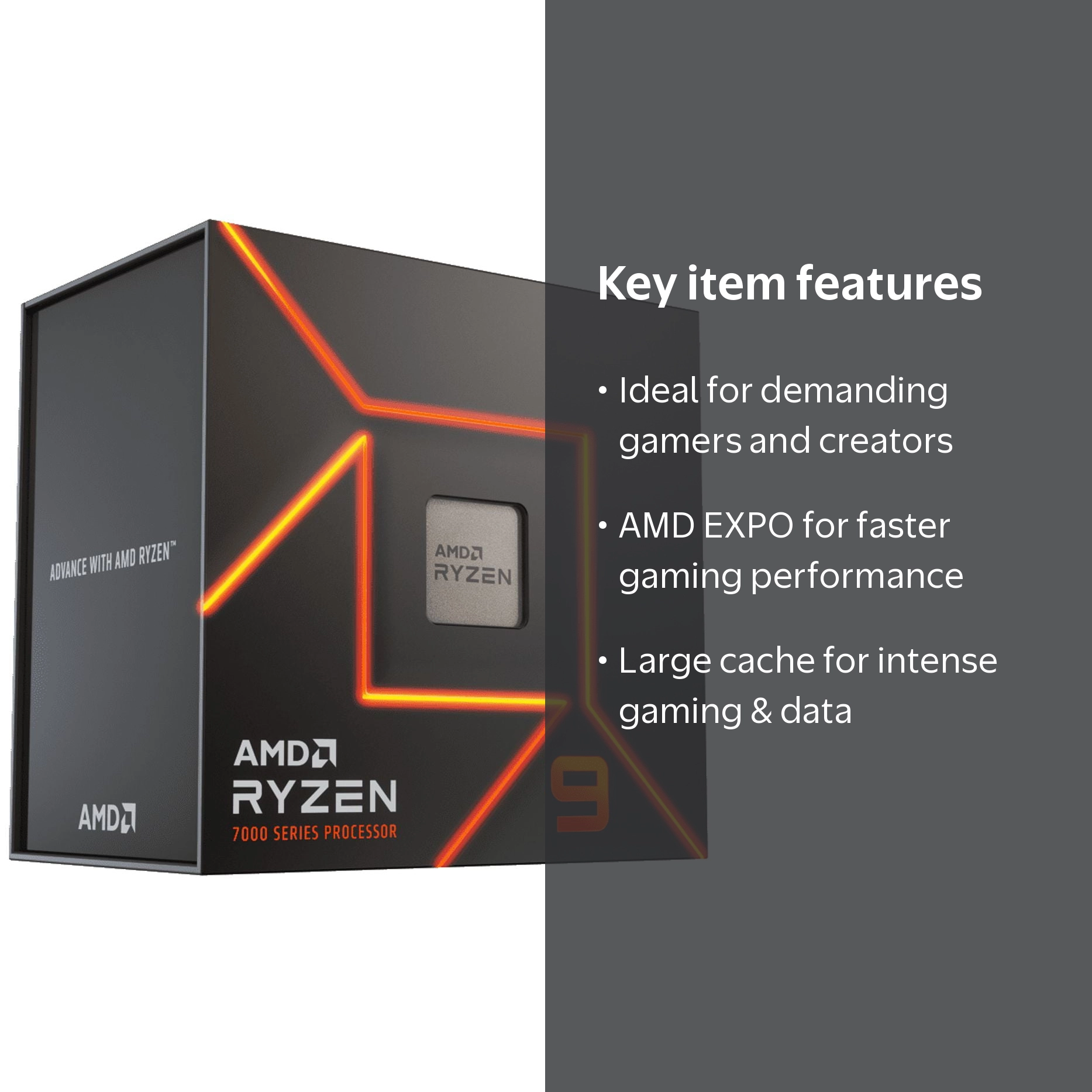 AMD Ryzen 9 7950X 16-Core 4.5 GHz CPU for Gaming - Socket AM5