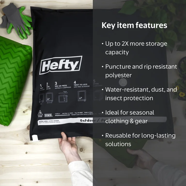2 pack) Hefty MAX Shrink-Pak Vacuum Compression Bag, Closet
